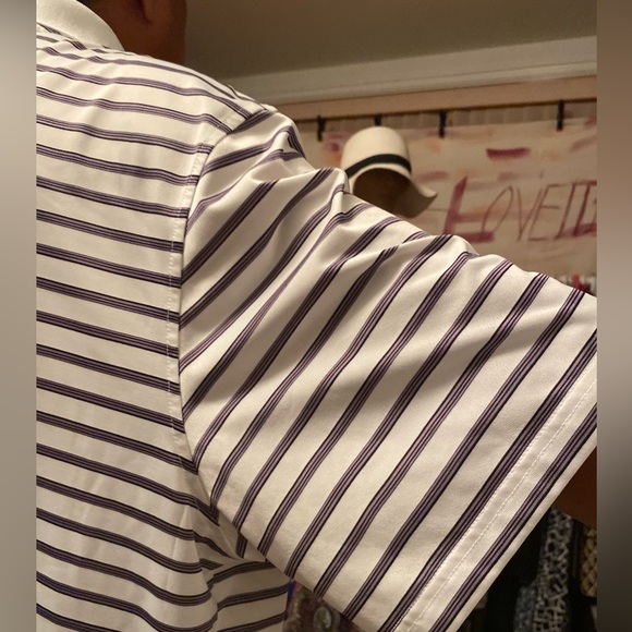 white collared striped T-shirt size 3XL - Picture 4 of 12